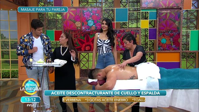 ¡Aprende a darle un masaje relajante a tu pareja con un aceite preparado por ti! | Venga La Alegría