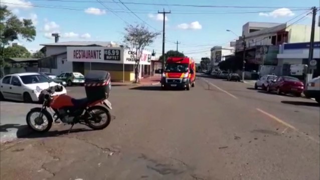 Motociclista fica ferido em batida com carro no Bairro São Cristóvão