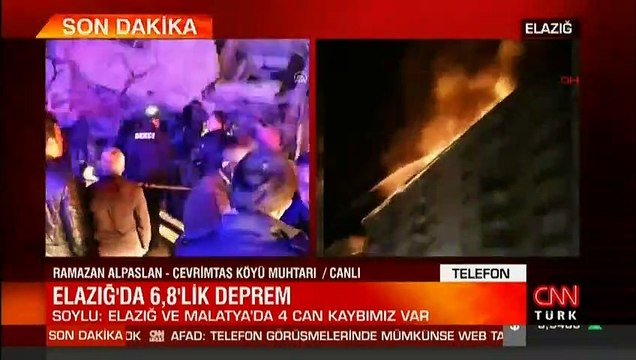 Köy muhtarı canlı yayında açıkladı: 4 kişi enkaz altında