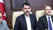 Bakan Murat Kurum: 'Elazığ'ın Sivrice ilçesinde 5 binanın, Malatya Doğanyol'da da 25 binamızın yıkık olduğunun tespitini yaptık'