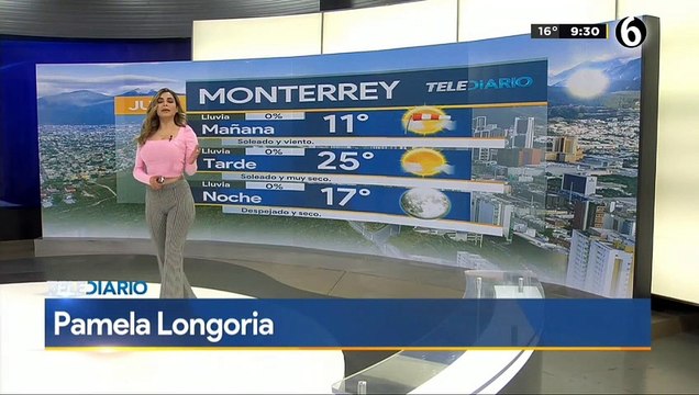 El pronóstico del tiempo con Pamela Longoria. @pamelaalongoria #Mexico #Monterrey #Aguascalientes #Lunes #Noticias #Meteomedia #Weather #News #Weathergirl