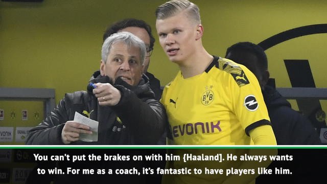 You can't hold back Haaland says Dortmund coach Favre after two more goals