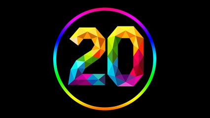 Countdown Timer 20 sec black screen