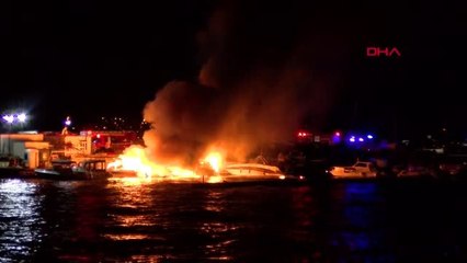 Dragos marina'da tekne yangını