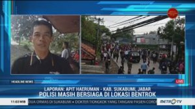 Polisi Masih Bersiaga di Lokasi Bentrok Antar Massa Sukabumi