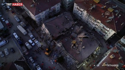 Deprem bölgesi havadan görüntülendi