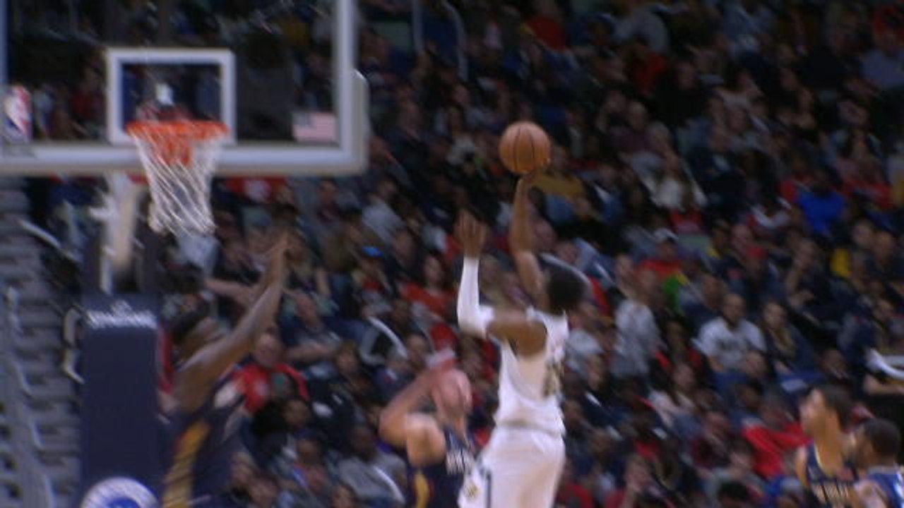 Zion makes monster block at the rim