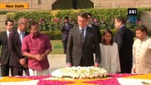 President Bolsonaro pays tribute to Mahatma Gandhi at Raj Ghat