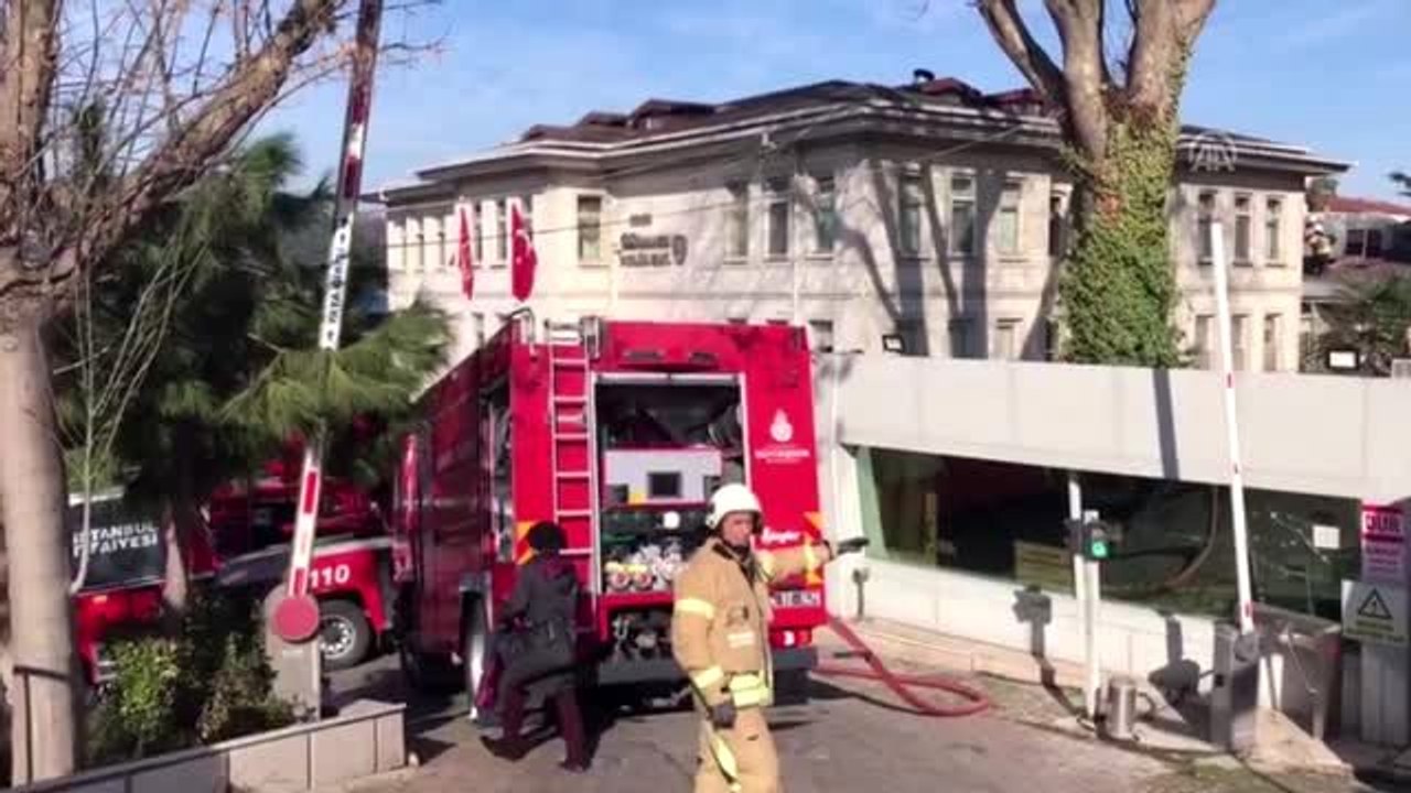Sabancı Beylerbeyi Polisevi'nin bacasındaki yangın söndürüldü