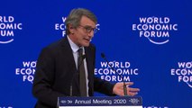 David Sassoli al Forum economico mondiale di Davos (24.01.20)
