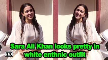 Sara Ali Khan looks pretty in white enthnic outfit