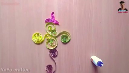 How to make a flower by quiling # tutorial by yoyo crafty