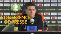 Conférence de presse FC Lorient - AS Nancy Lorraine (2-1) : Christophe PELISSIER (FCL) - Jean-Louis GARCIA (ASNL) - 2019/2020