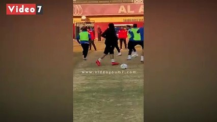 رمضان صبحي يظهر " مقنع " فى تدريبات الأهلي ويغيب عن مباراة النجم