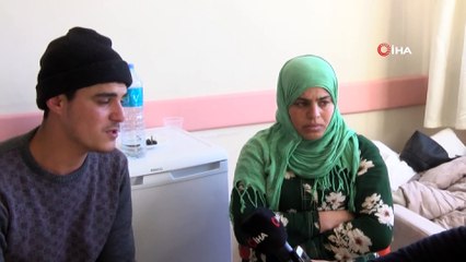 Deprem sırasında yaralananlar hastanede tedavi altında