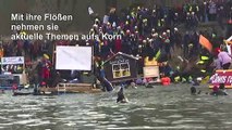 Fasching im Wasser: Winterschwimmen in Neuburg an der Donau