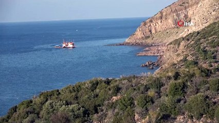 Çanakkale’de gırgır teknesi karaya oturdu