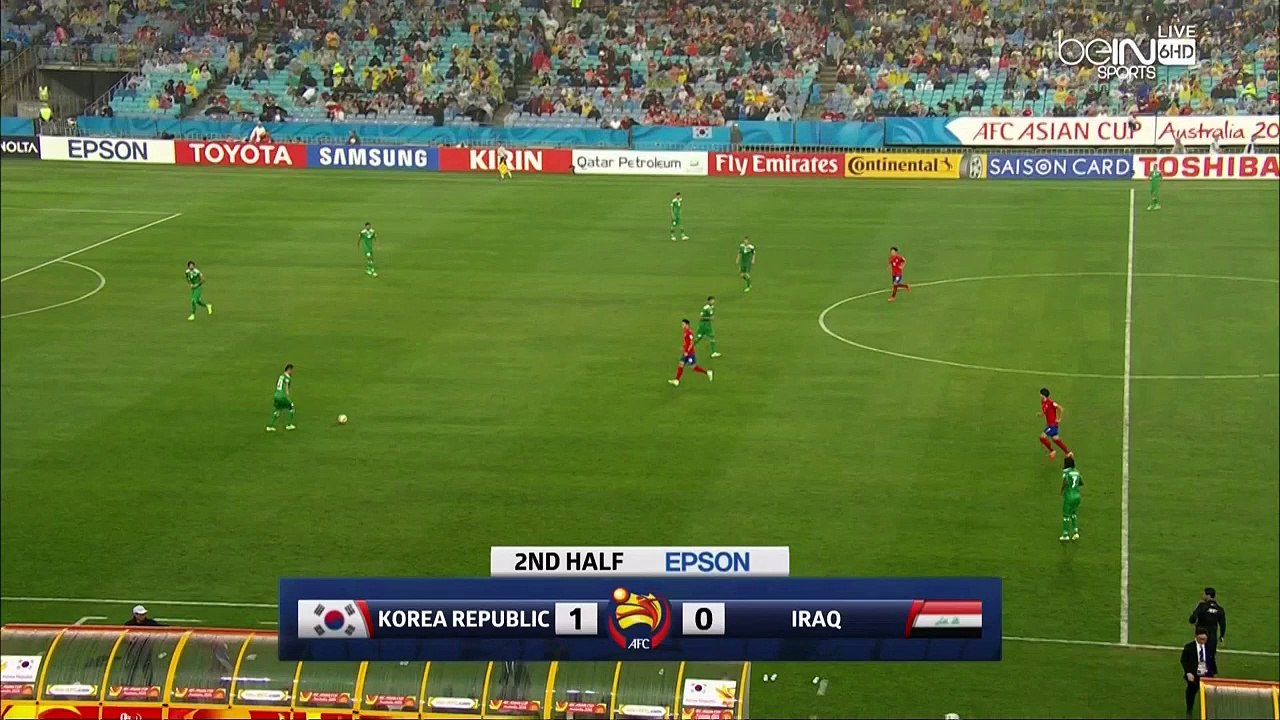 الشوط الثاني مباراة كوريا الجنوبية و العراق 2-0...