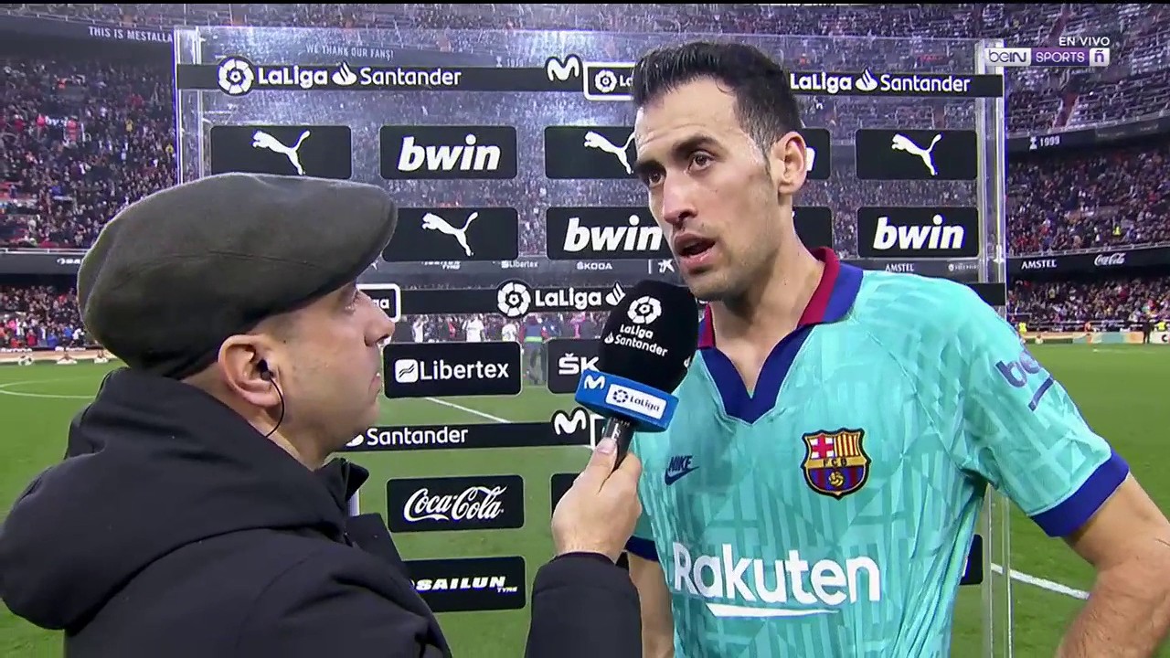 Busquets luego de la derrota ante Valencia