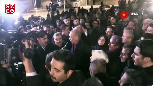 Cumhurbaşkanı Erdoğan, inceleme yaparken bir deprem daha oldu