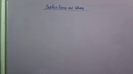Introduction of Surface Areas and Volumes ||  पृष्ठीय क्षेत्रफल तथा आयतन