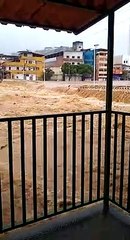 Rio Itapemirim transborda e força da água impressiona