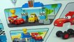 Lego Duplo Disney Cars 3 Race Toys Unboxing Lightning McQueen Jackson Storm Tow Mater Garage Set