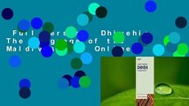 Full version  Dhivehi: The Language of the Maldives  For Online