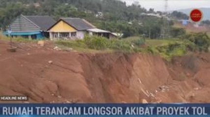 Sejumlah Rumah di Sumedang Terancam Longsor Akibat Proyek Tol Cisumdawu