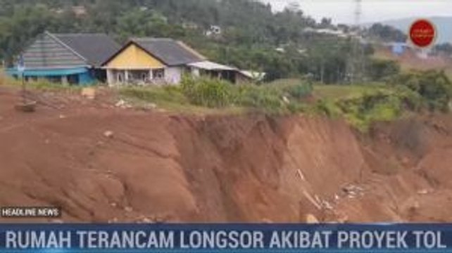Sejumlah Rumah di Sumedang Terancam Longsor Akibat Proyek Tol Cisumdawu