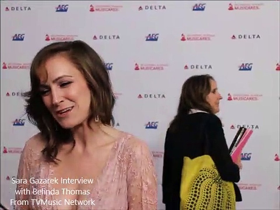 Sara Gazarek Interview  - Musicares 2020 Person of the Year Aerosmith - Red Carpet