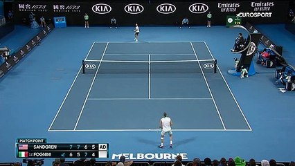 Une balle de match épique : Sandgren a fini en beauté contre Fognini