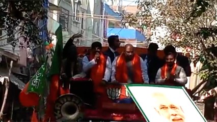 Amit Shah's roadshow in Delhi on R-Day