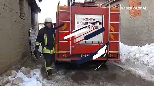 Konya'da tek katlı evde yangın; karı koca ve kızları öldü
