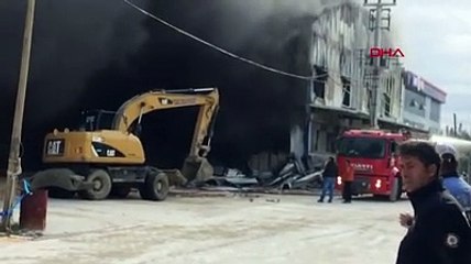 Hatay'da gıda dağıtım firmasında yangın