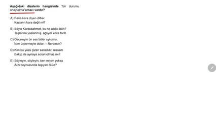 Sıradışı Analiz Yayınları TYT 4. Deneme Sınavı - Türkçe 5. Soru