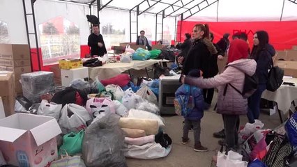 Edirne keşan'da, depremzedeler için yardım kampanyası