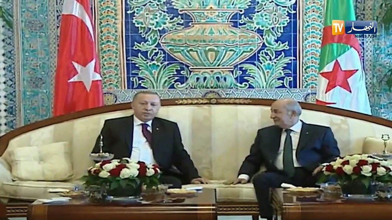 "رئيس الجمهورية "عبد المجيد تبون" يستقبل الرئيس التركي "رجب طيب أردوغان