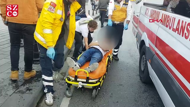 Taksim'in göbeğinde bir anda yere yığıldı!
