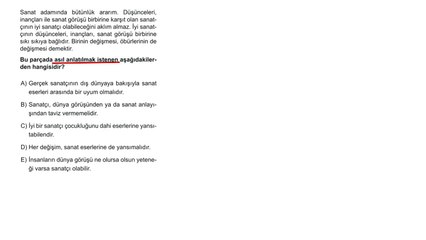Sıradışı Analiz Yayınları TYT 5. Deneme Sınavı - Türkçe 24. Soru