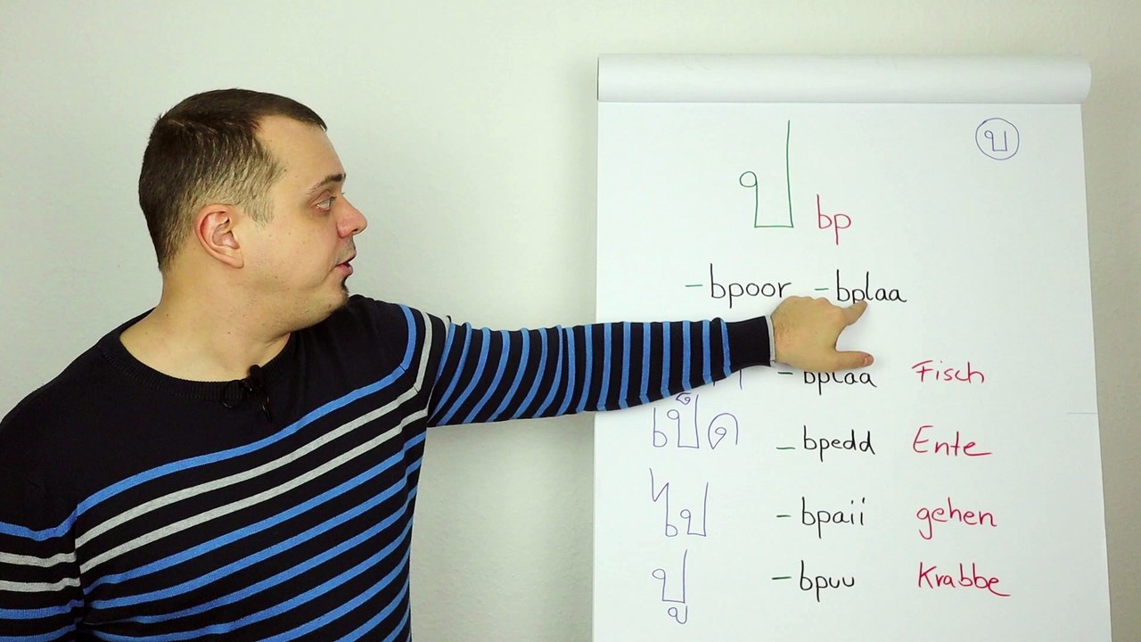 Thailändisches Alphabet lernen: ป – bpoor – bplaa
