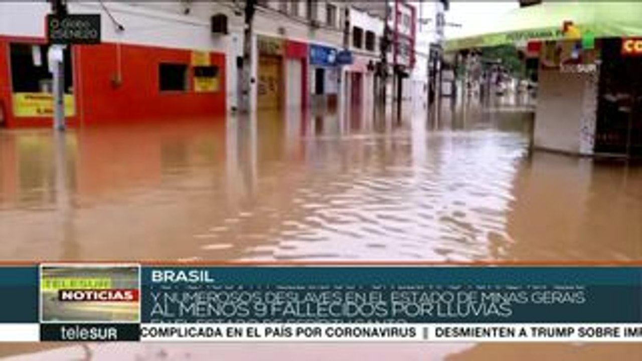 Brasil: fuertes lluvias dejan al menos 14 muertos en Minas Gerais