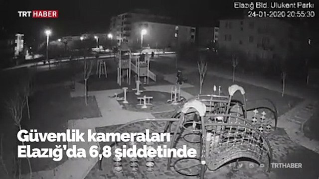 6,8'lik deprem anı güvenlik kamerasına böyle yansıdı