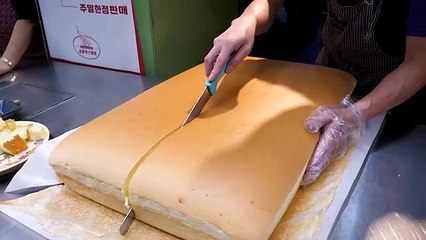 Giant Castella - Korean street food