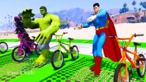 LEARN COLORS for Children W Spiderman and Superheroes Cycles Racing w Street Vehicles for Kids Ep 16