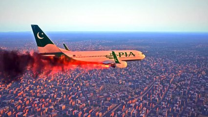 PIA 737-800 Belly Crash Landing near Karachi Airport