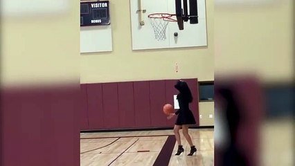 December: Gianna Bryant filmed showing off her basketball skills