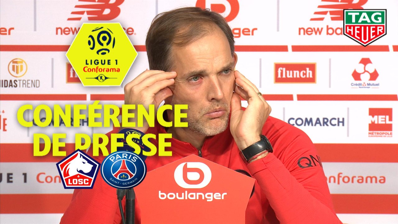 Conférence de presse LOSC - Paris Saint-Germain (0-2) : Christophe  GALTIER (LOSC) - Thomas TUCHEL (PARIS) / 2019-