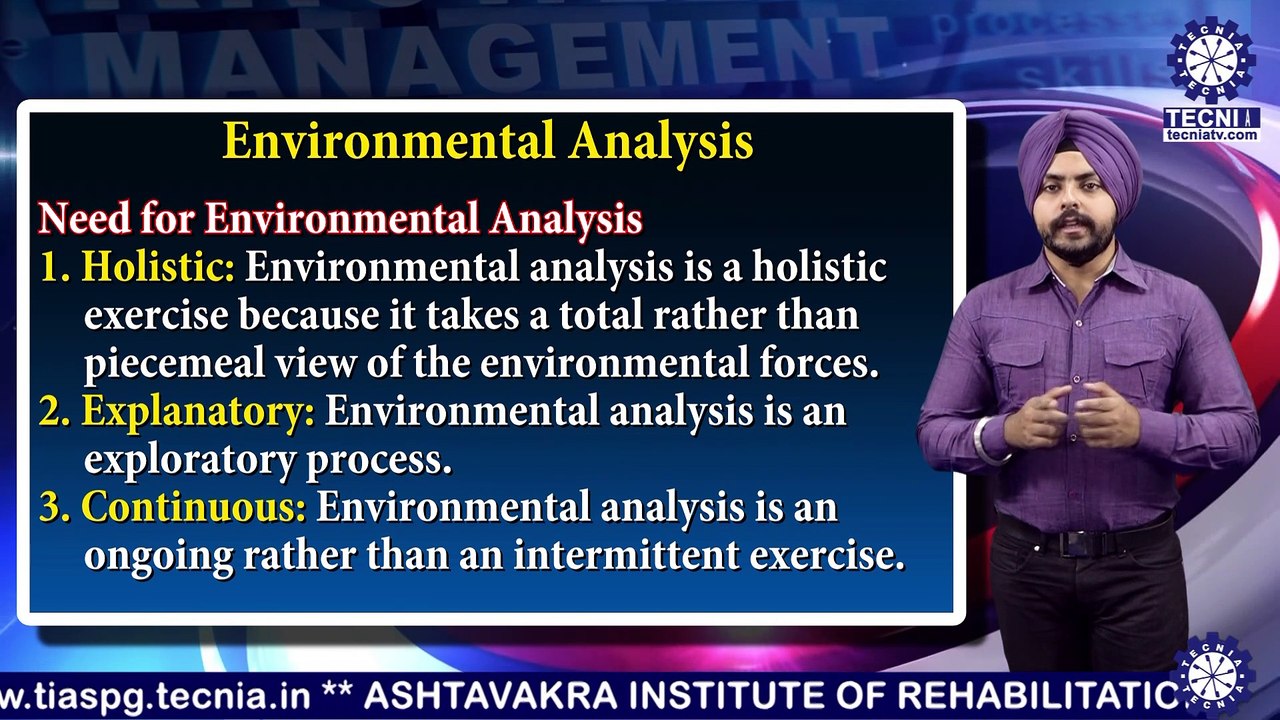 BBA || Mr. Inderpreet Singh ||  Concept Need And Characteristics of Environmental Analysis || TIAS || TECNIA TV