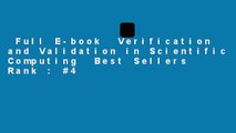 Full E-book  Verification and Validation in Scientific Computing  Best Sellers Rank : #4
